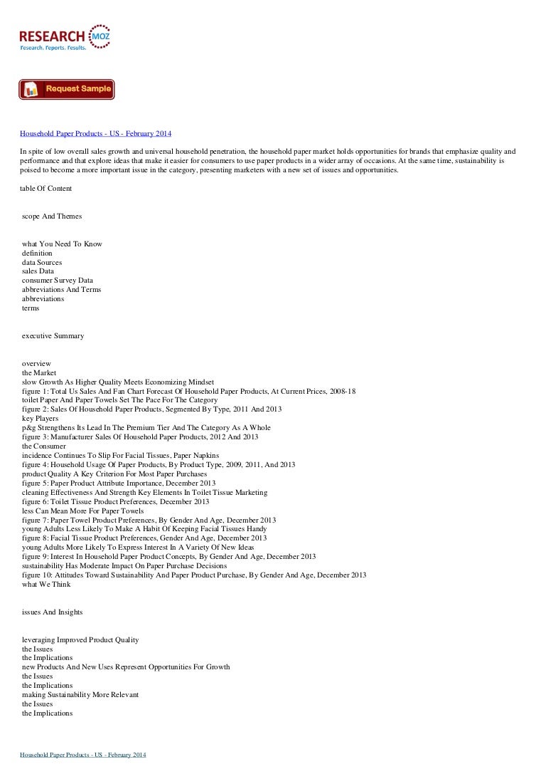 Household Paper Products US February 2014