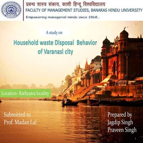 Household waste disposal  behavior of Varanasi City