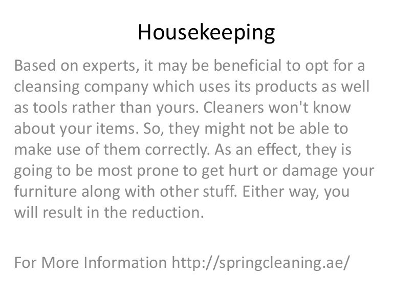 Housekeeping