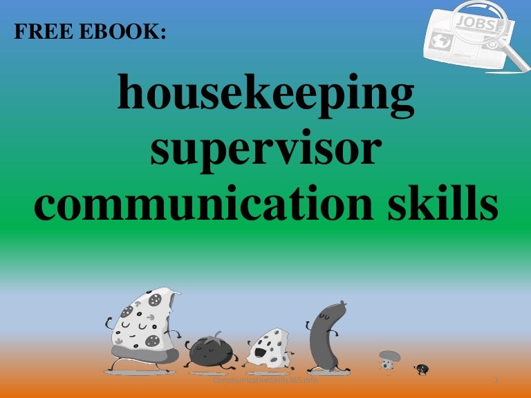 Housekeeping supervisor communication skills pdf free download
