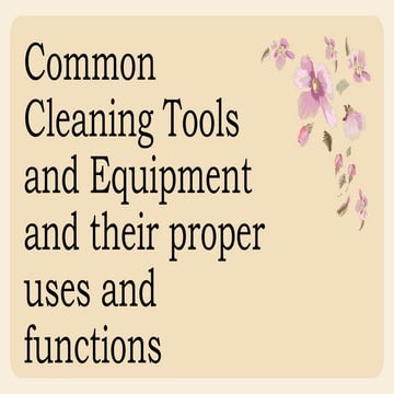 cleaning Equipment of housekeeping | PDF