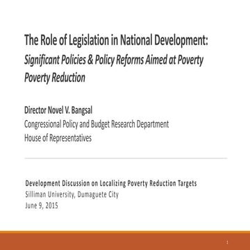 House of repsThe Role of Legislation in National Development: Significant Pol...