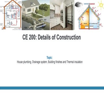 House plumbing, Drainage system, Building finishes and Thermal insulation.pptx