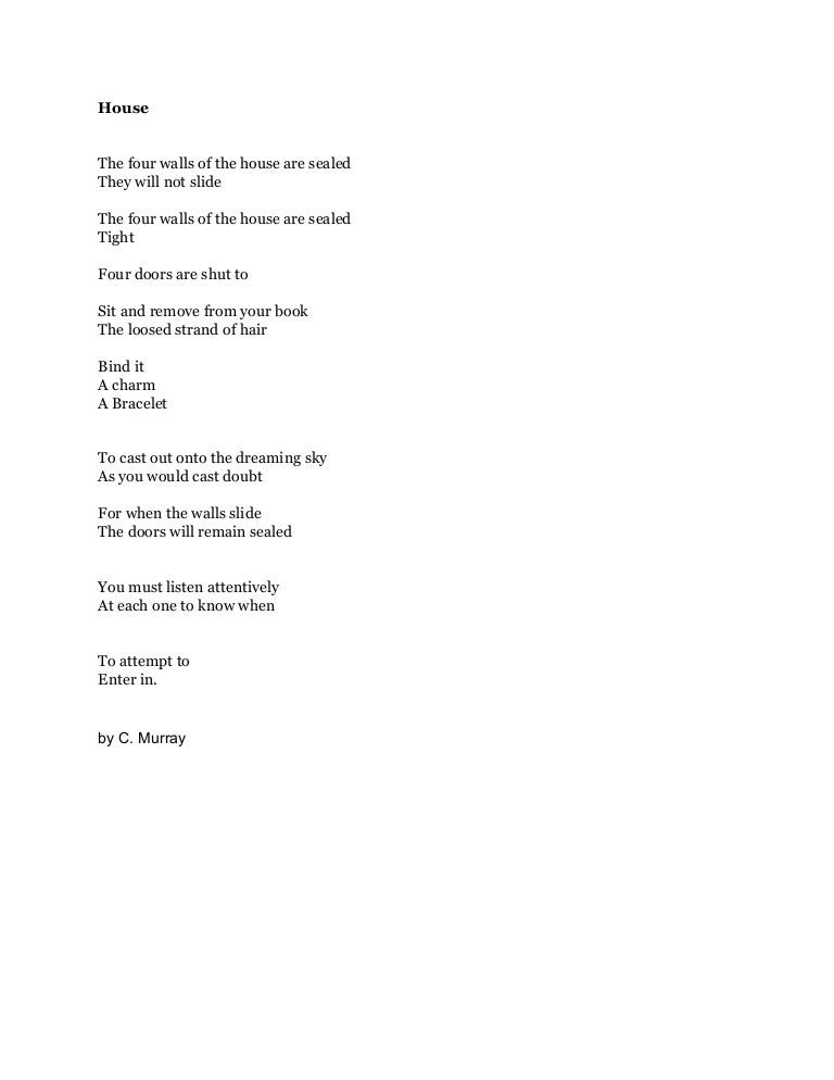 House poem