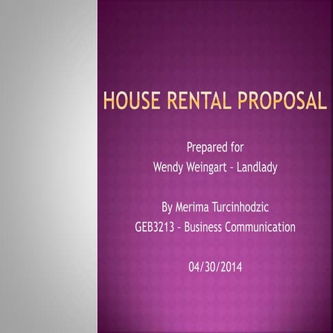 House rental project final | PPTX