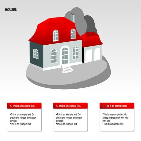 Private Houses Shapes for PowerPoint