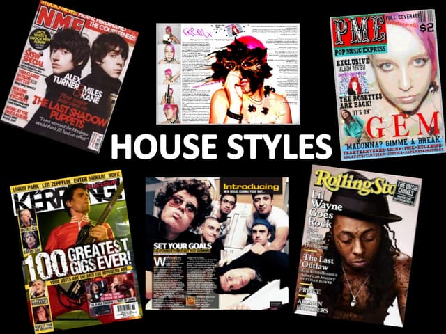 House Styles for music magazine