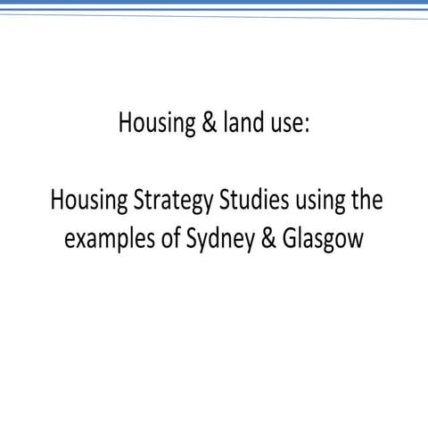 Housing & Land Use | PPT