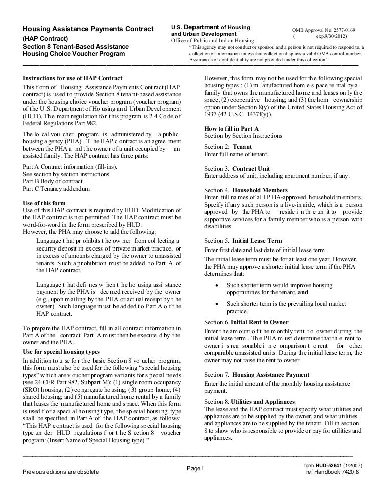 Housing assistance payments_contract_(section_8)