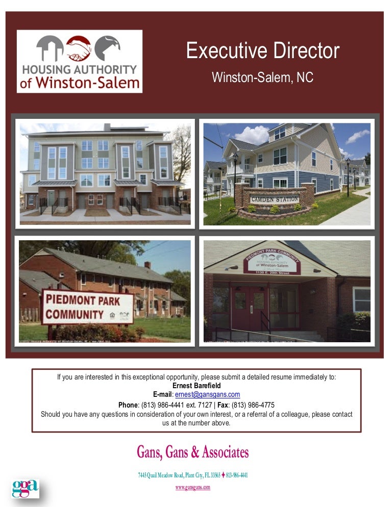Housing Authority of Winston Salem Executive DirectorPD