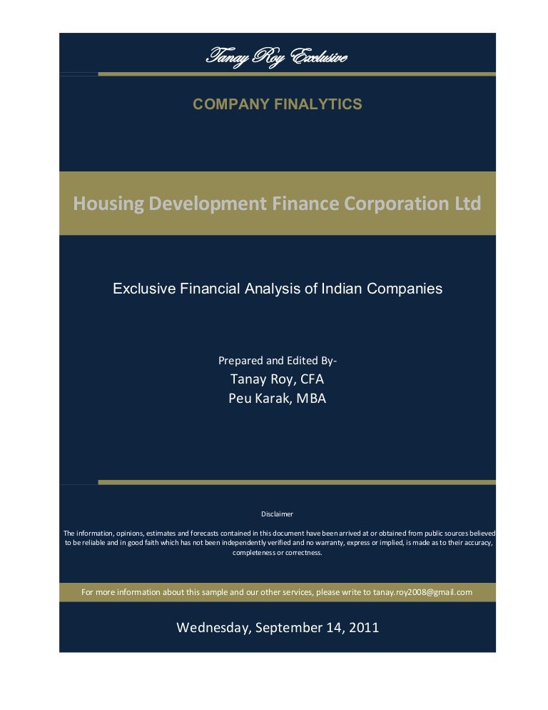 Housing development finance corporation ltd