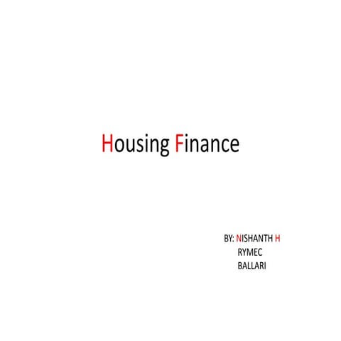 Housing finance