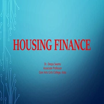 Housing finance
