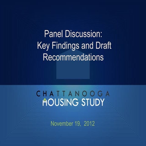 Housing Study Panel Presentation 11.19.12