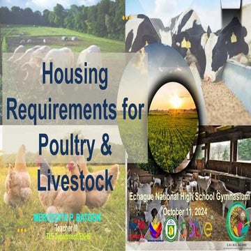 Housing requirements Poultry and Livestock Animals.pptx