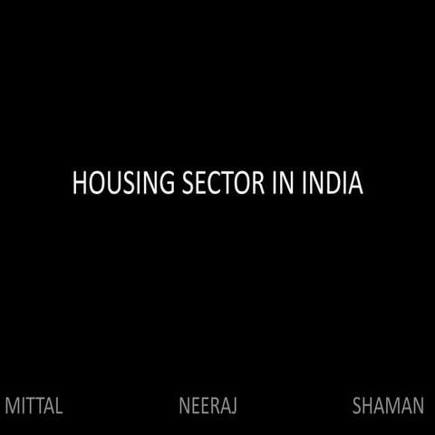 Housing Sector In India