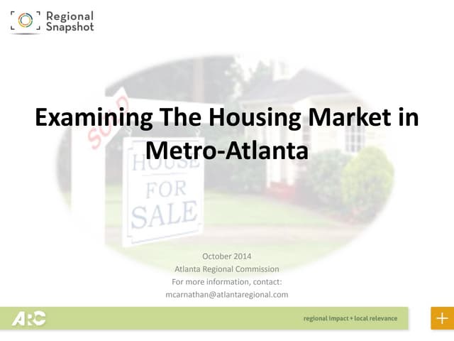 Examining the Housing Market in Metro Atlanta