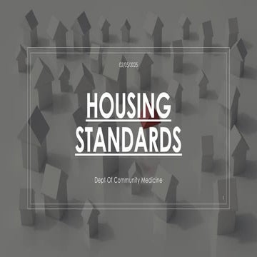 Housing Standards in India mbbs topic -family adoption program