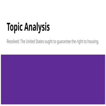 Housing Topic Analysis Debate housing topic analysis. | PPTX