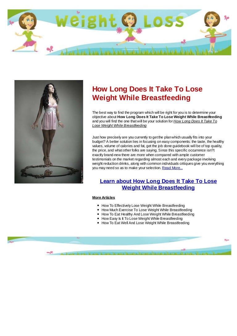 How long does it take to lose weight while breastfeeding
