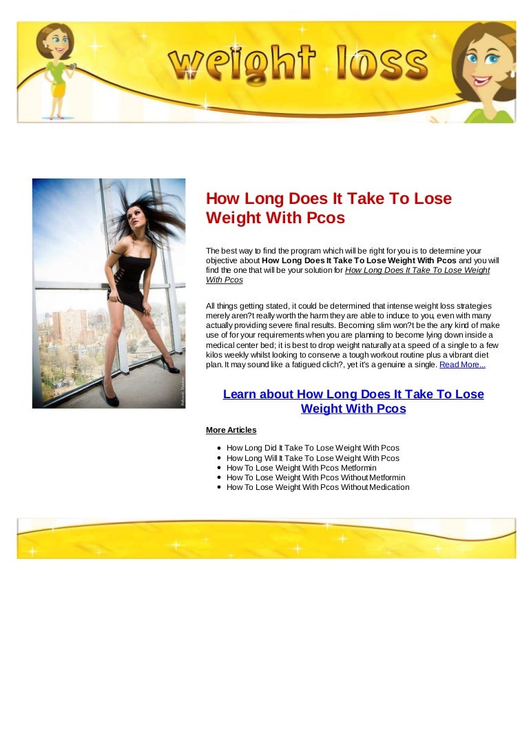 how long does it take to lose weight