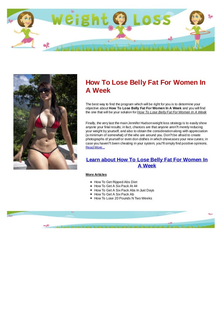 How to losse belly