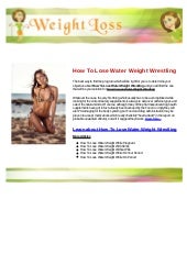 how to lose water weight fast for wrestling