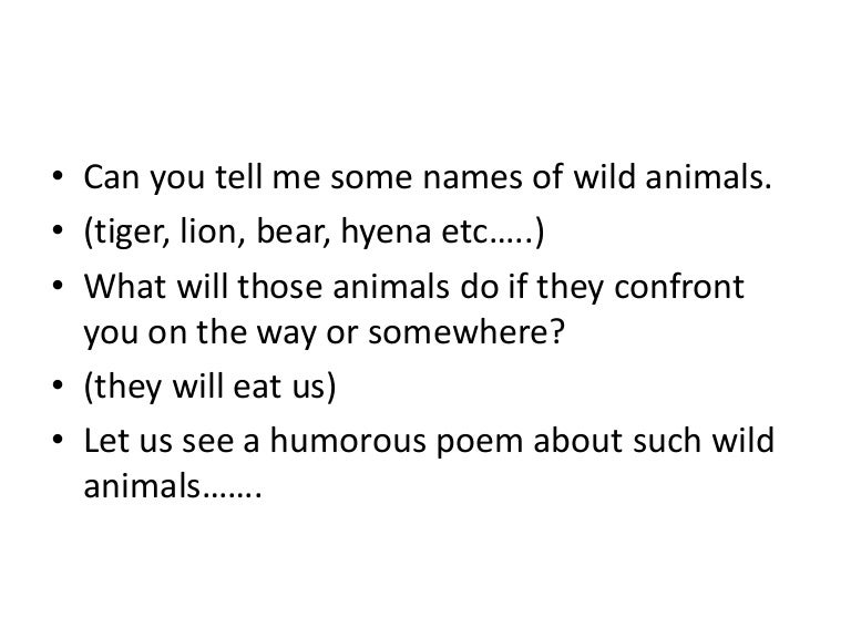 How to tell wild animals