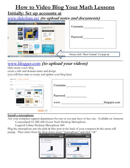 How to video blog your math lessons