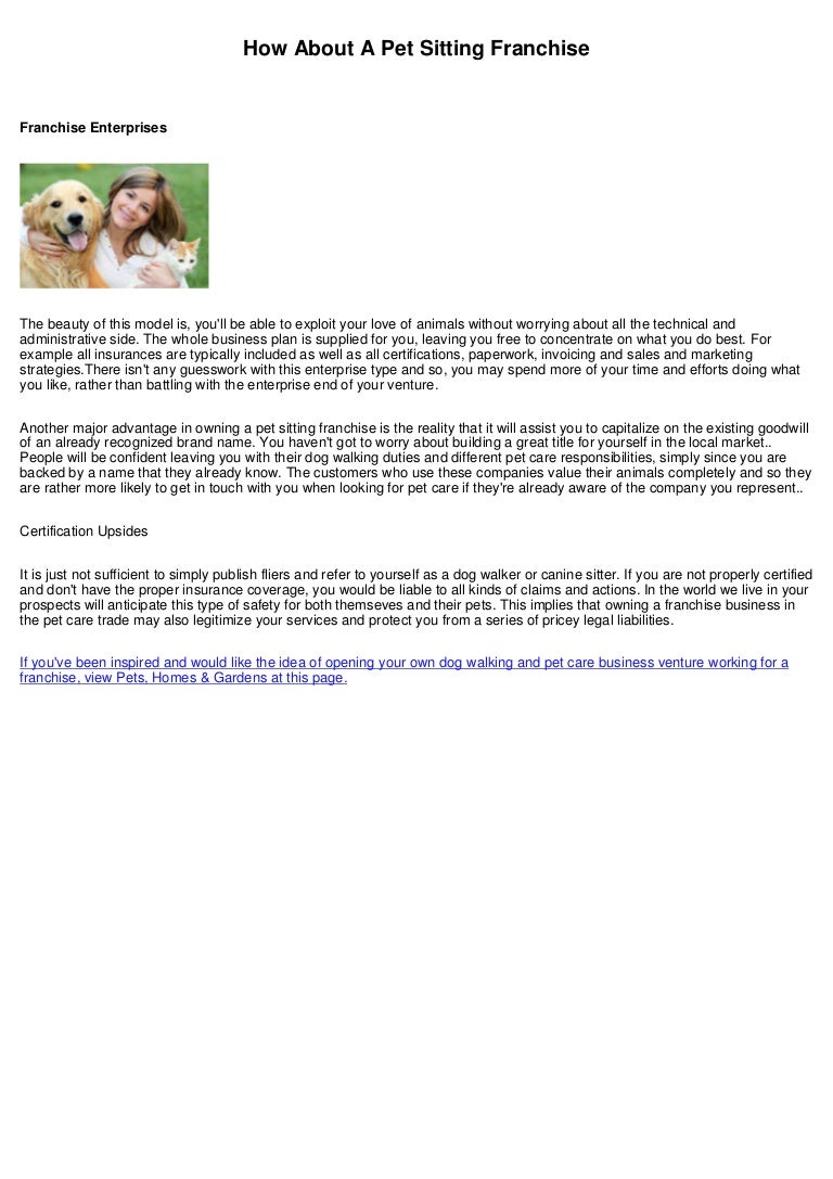 dog walking franchise