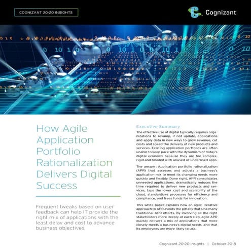 How Agile Application Portfolio Rationalization Delivers Digital Success