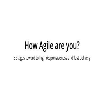 How Agile Are you