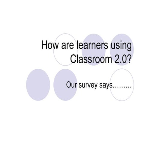 How Are Learners Using Classroom 2.0?
