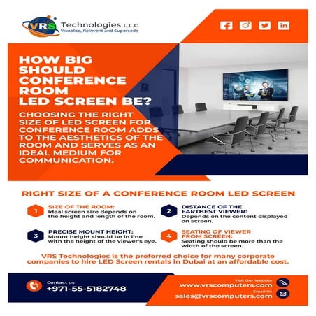 How Big Should Conference Room LED Screen be?