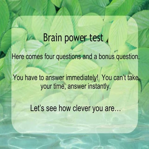 How Smart Are You | PPT