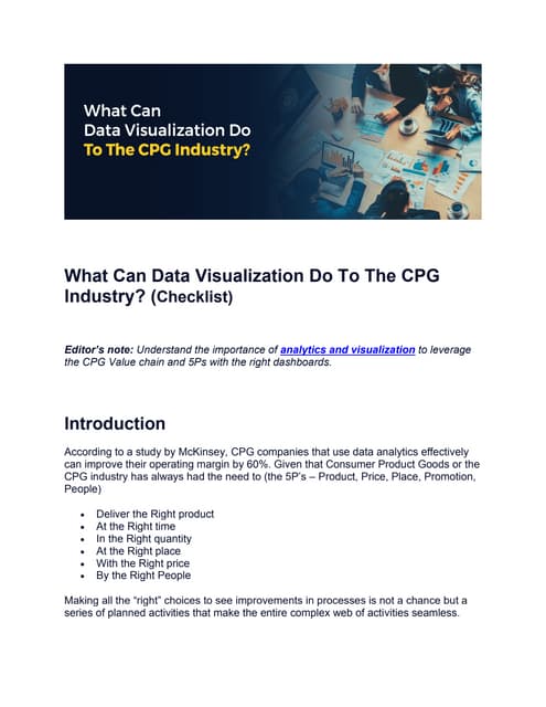 How data visualization helps cpg industry