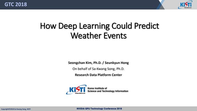 How Deep Learning Could Predict Weather Events
