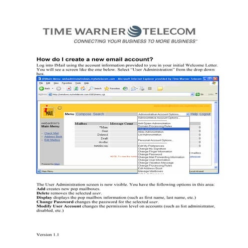 How do I create a new email account?