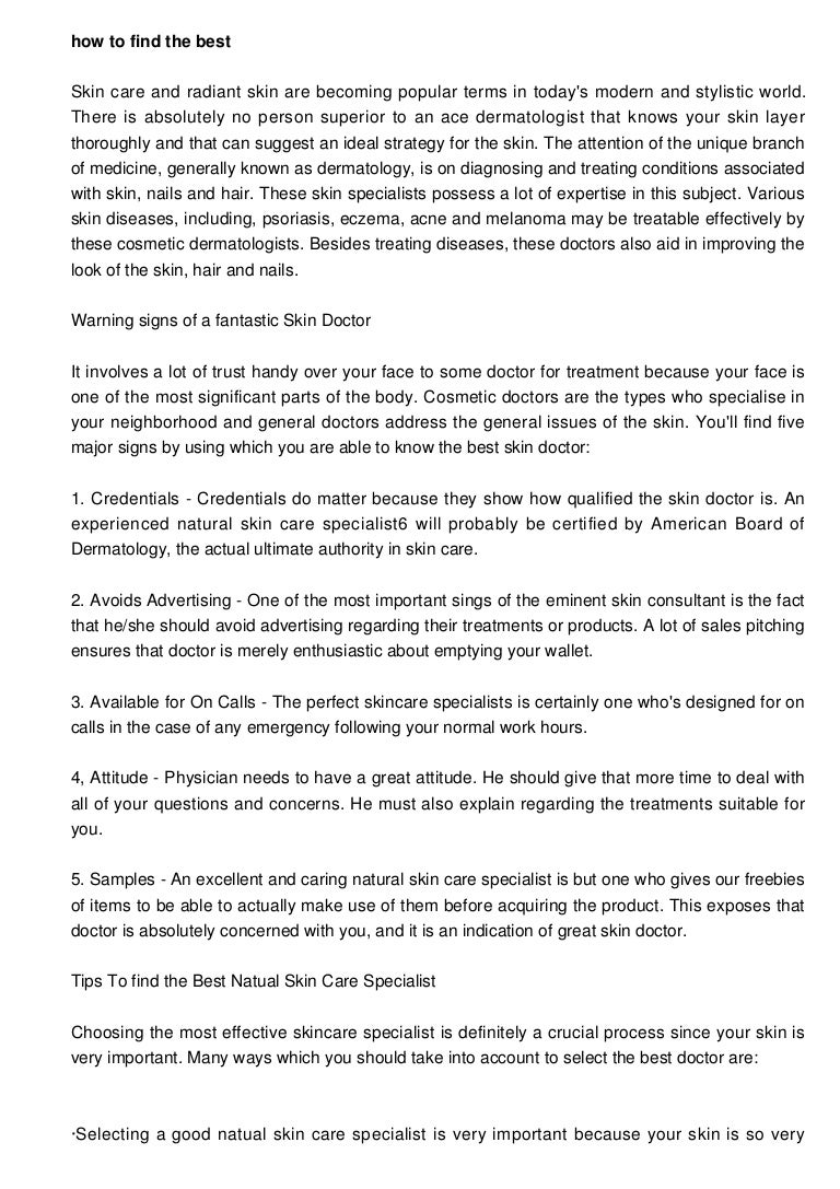 How to Find the Best Dermatologist?