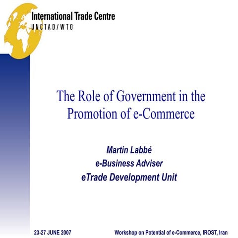 How government can promote e-commerce