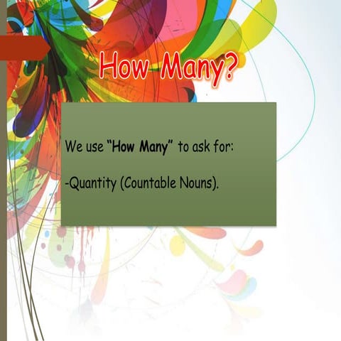 How Many, How much and Quantifiers | PPTX