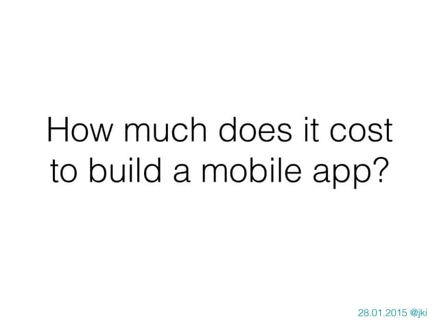 How much does it cost to build a mobile app?