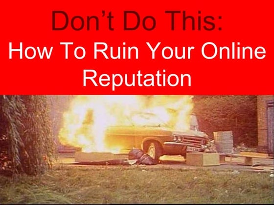 Recover reputation