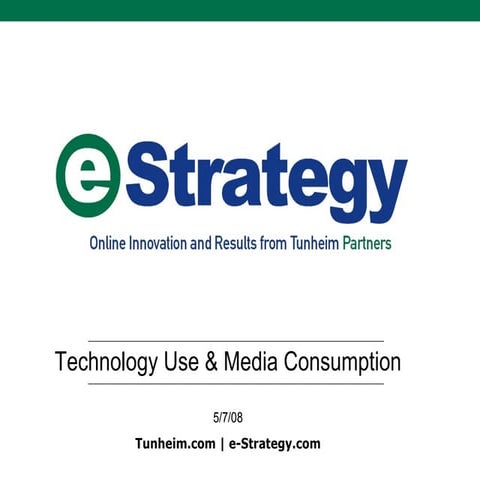 How People Use Technology To Consume Media   050708