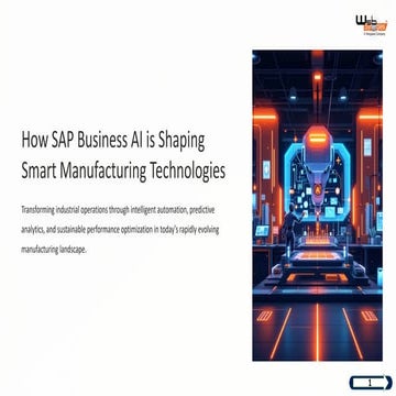 How SAP Business AI is Shaping Smart Manufacturing Technologies
