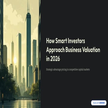 How Smart Investors Approach Business Valuation in 2026: Strategic ...