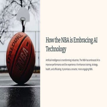 How the NBA is Embracing Artificial intelligence Technology | PDF