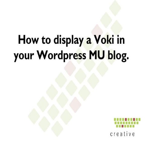 How To Add A Voki to your Wordpress MU blog