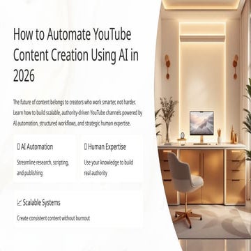 How to Automate YouTube Content Creation Using AI in 2026 | PPTX