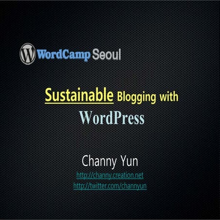 How to be sustainable Wordpress Blogger?
